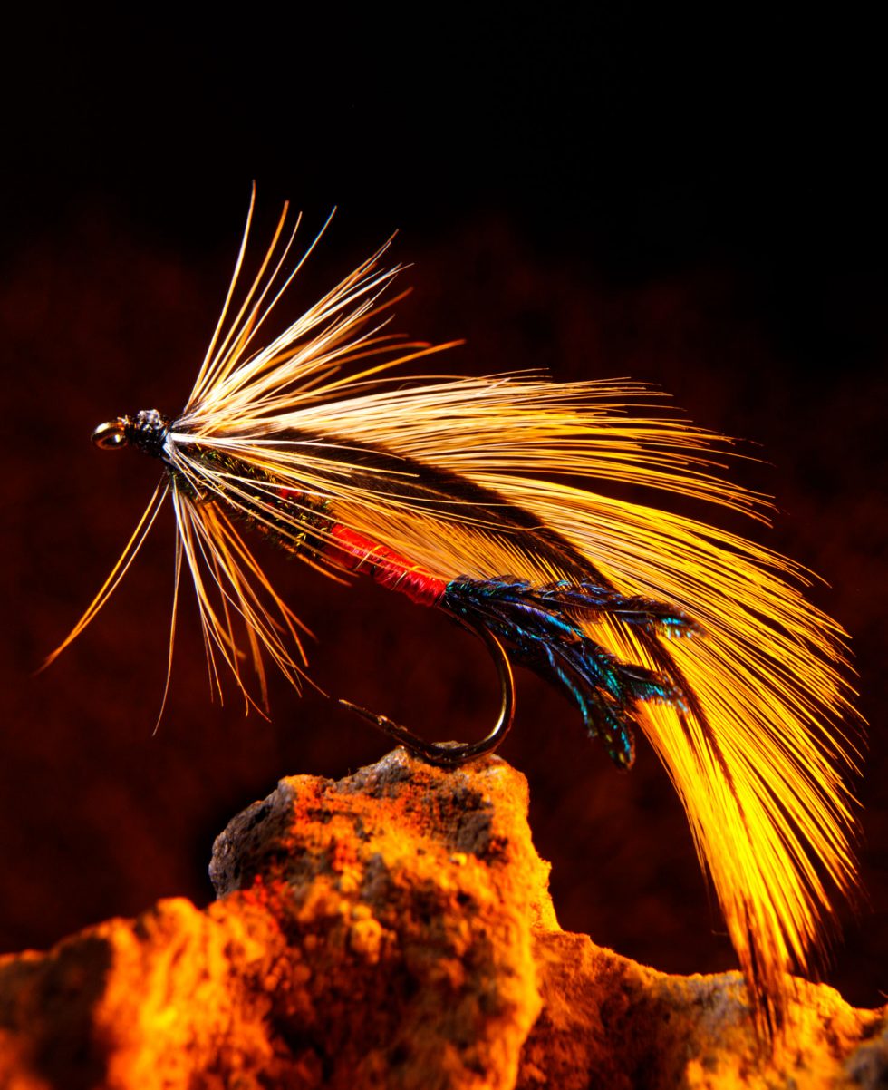 Calgary Product Photographer. Fishing lure with feather.