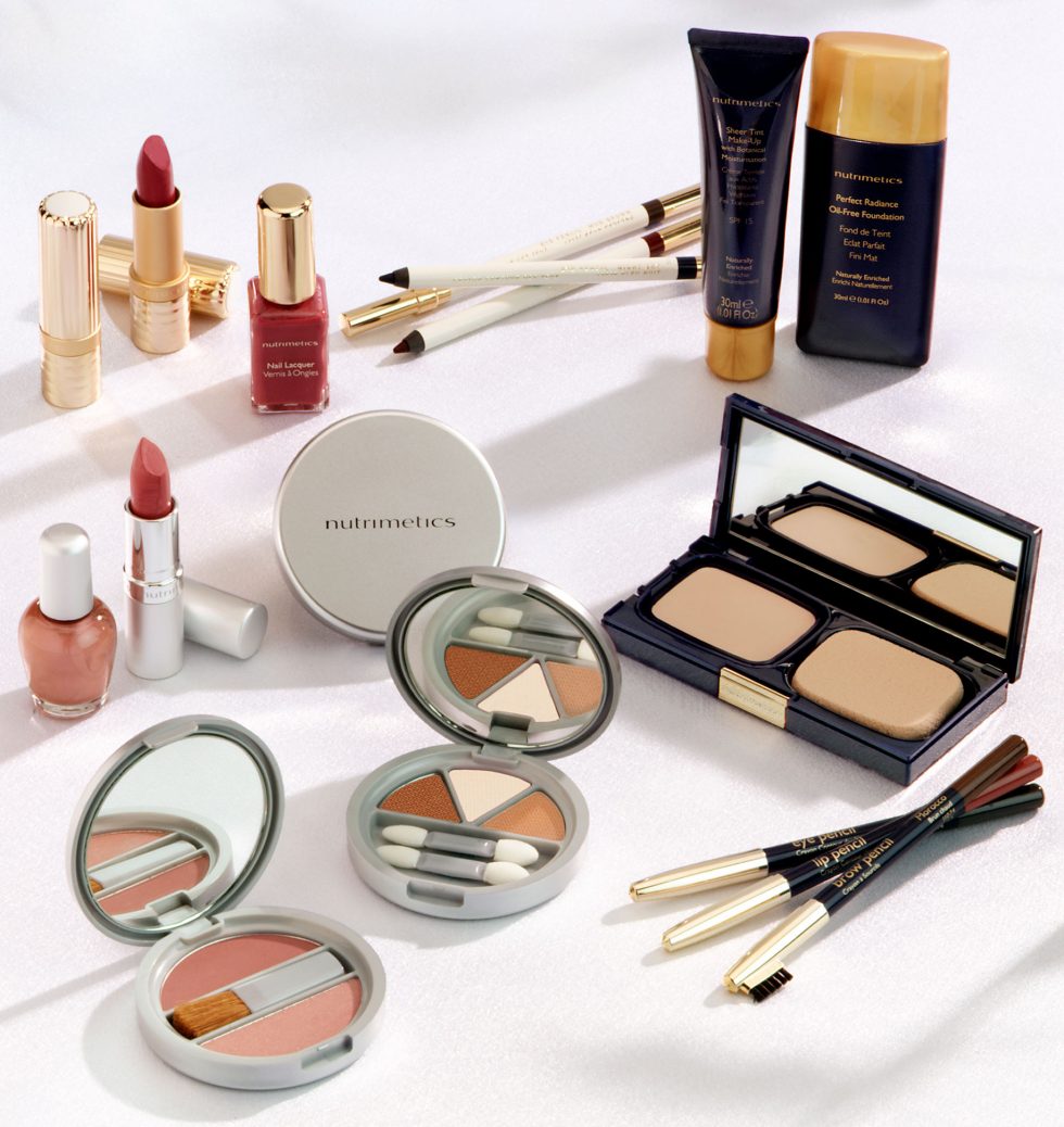 Calgary Product Photographer. Nutrimetics makeup lineup.