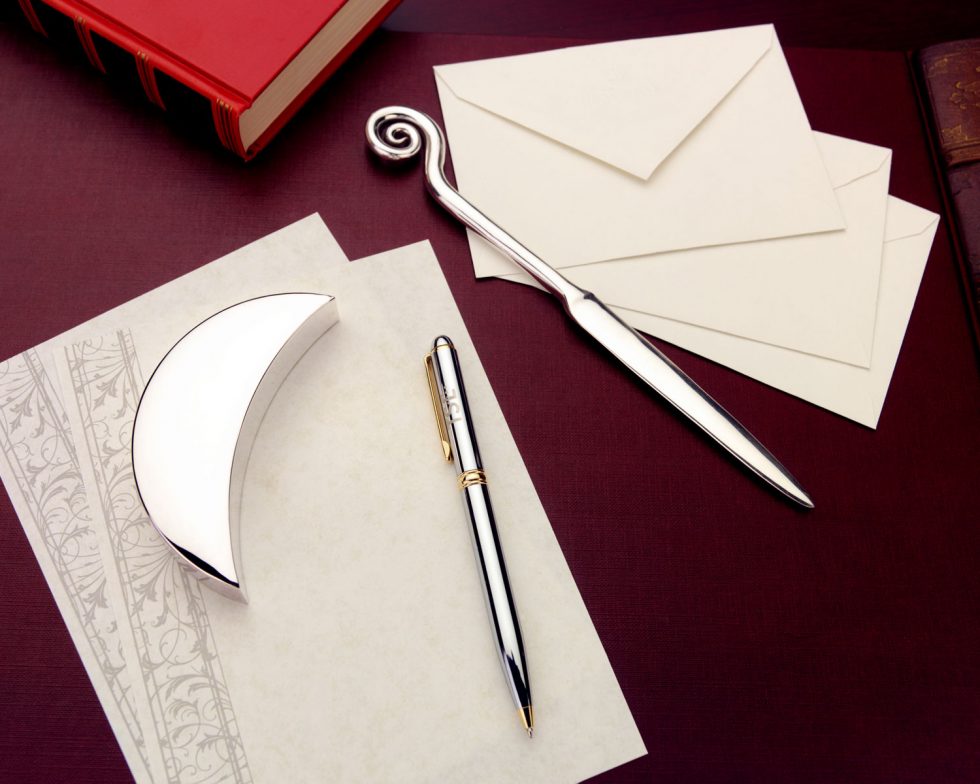 Calgary Product Photographer. Regal letterhead with pen and envelope opener.