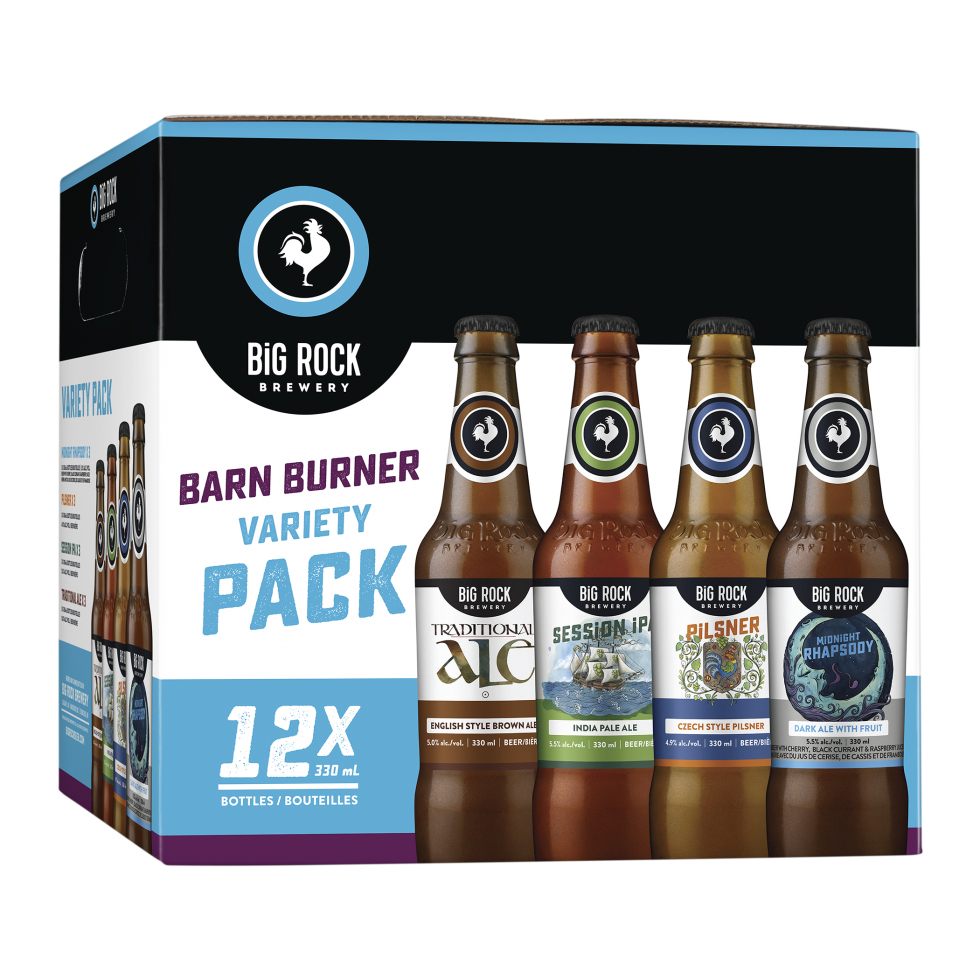 Calgary Product Photography. Big Rock Brewery Variety Pack of Beer.